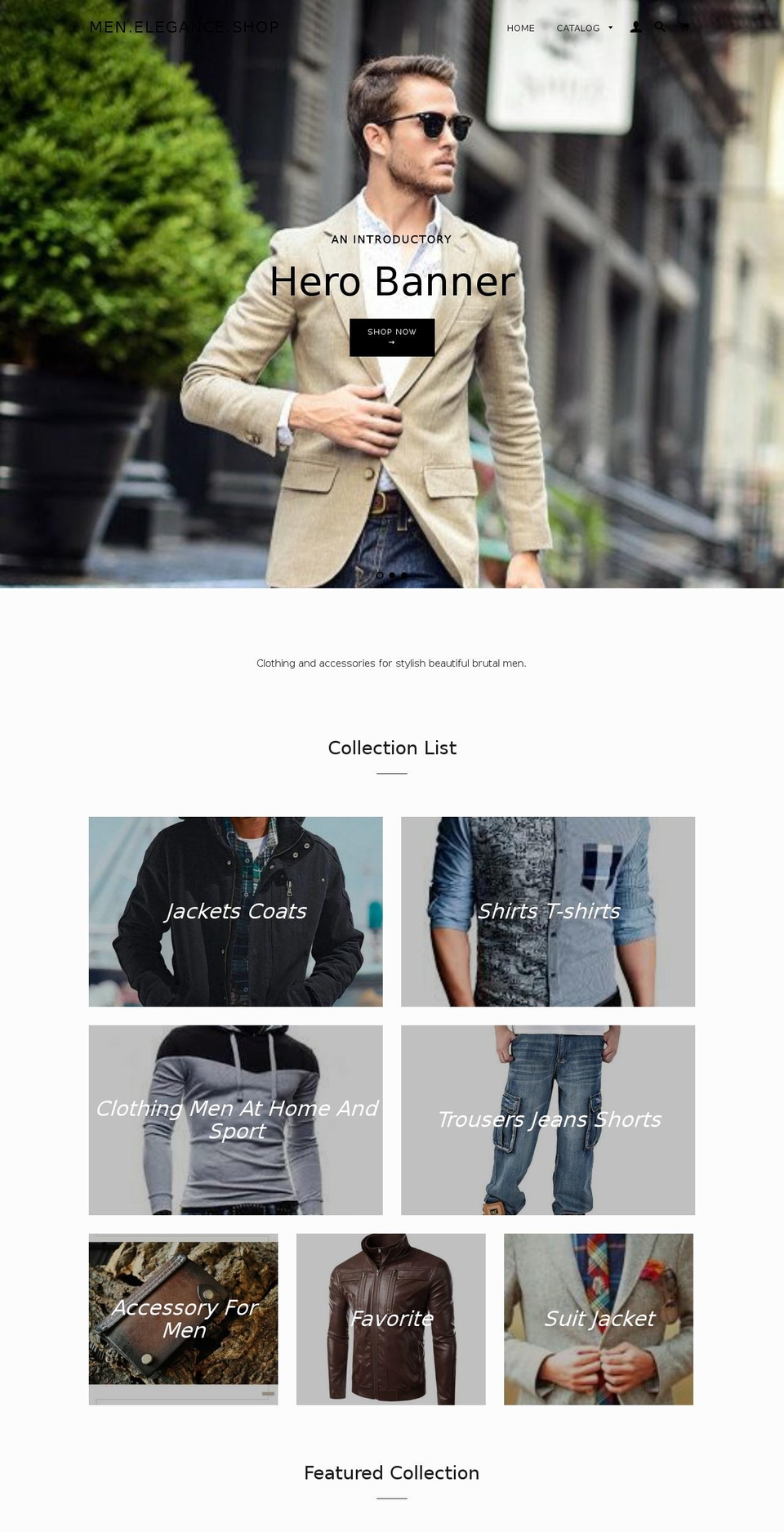 men-elegance-shop.com shopify website screenshot