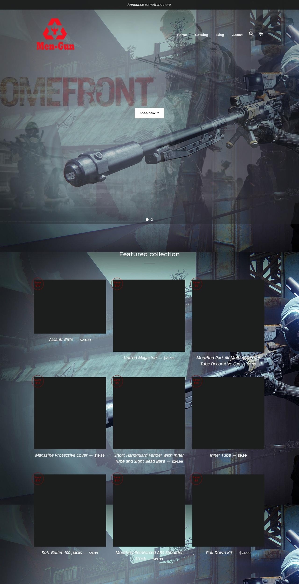 men-gun.com — Shopify storefront screenshot