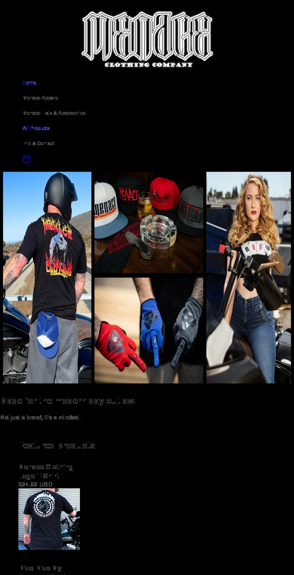 menacesupplyco.com — Shopify storefront screenshot