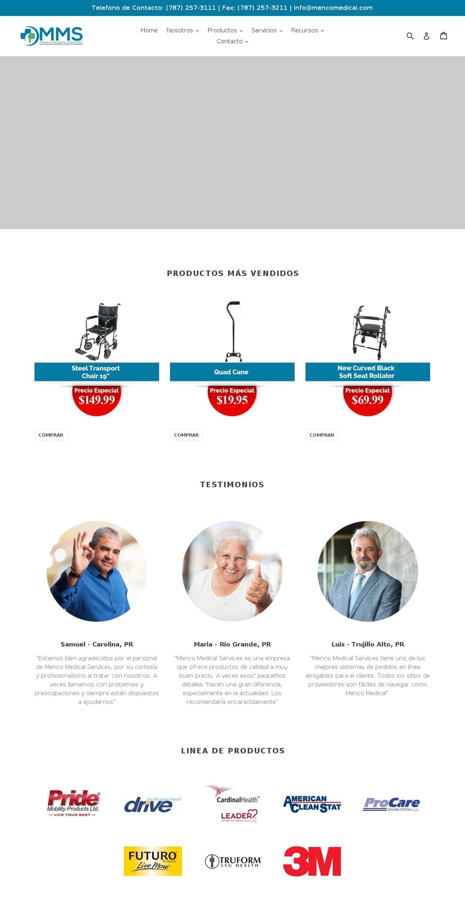 menco-medical-services.myshopify.com shopify website screenshot