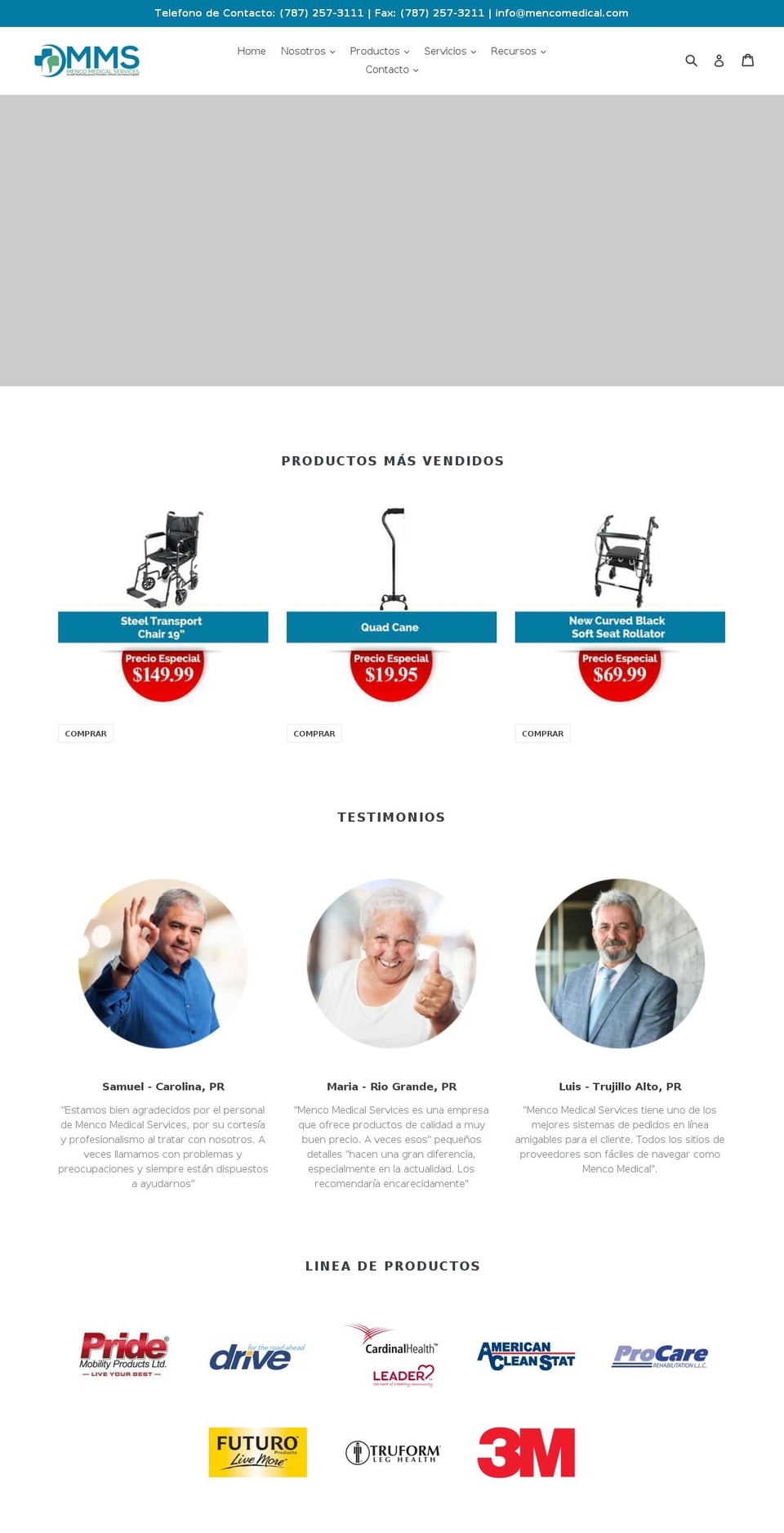 mencomedical.com shopify website screenshot