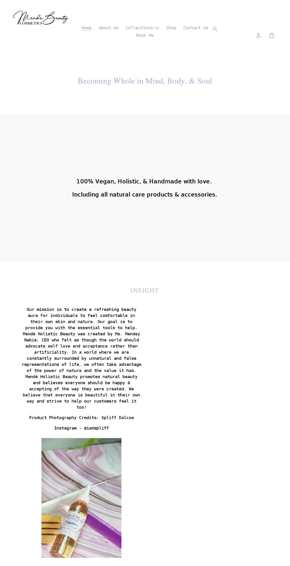 mendebeauty.com shopify website screenshot