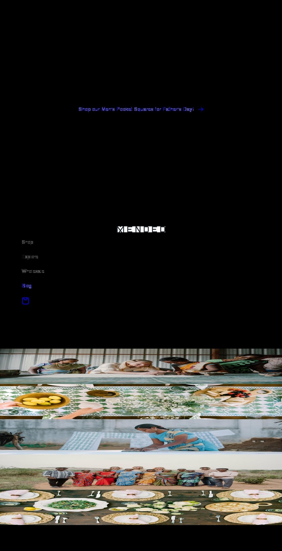 mended.co shopify website screenshot