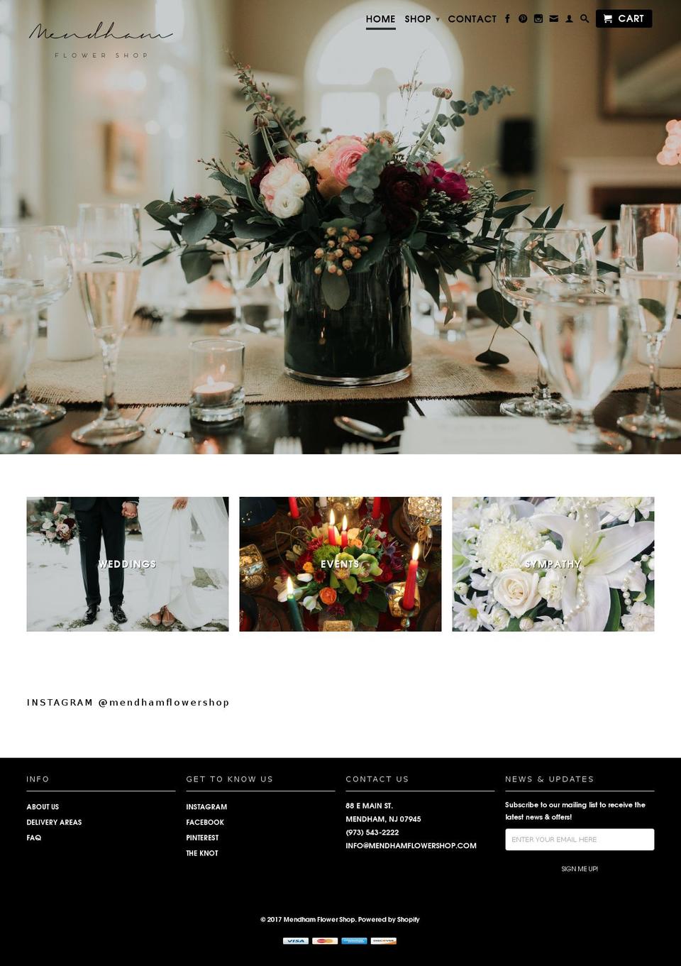 Copy of Retina Shopify theme site example mendhamflowershop.com