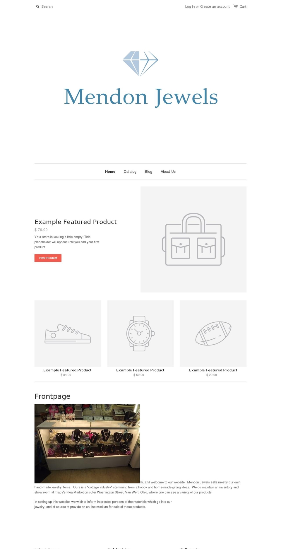 mendonjewels.com — Shopify storefront screenshot