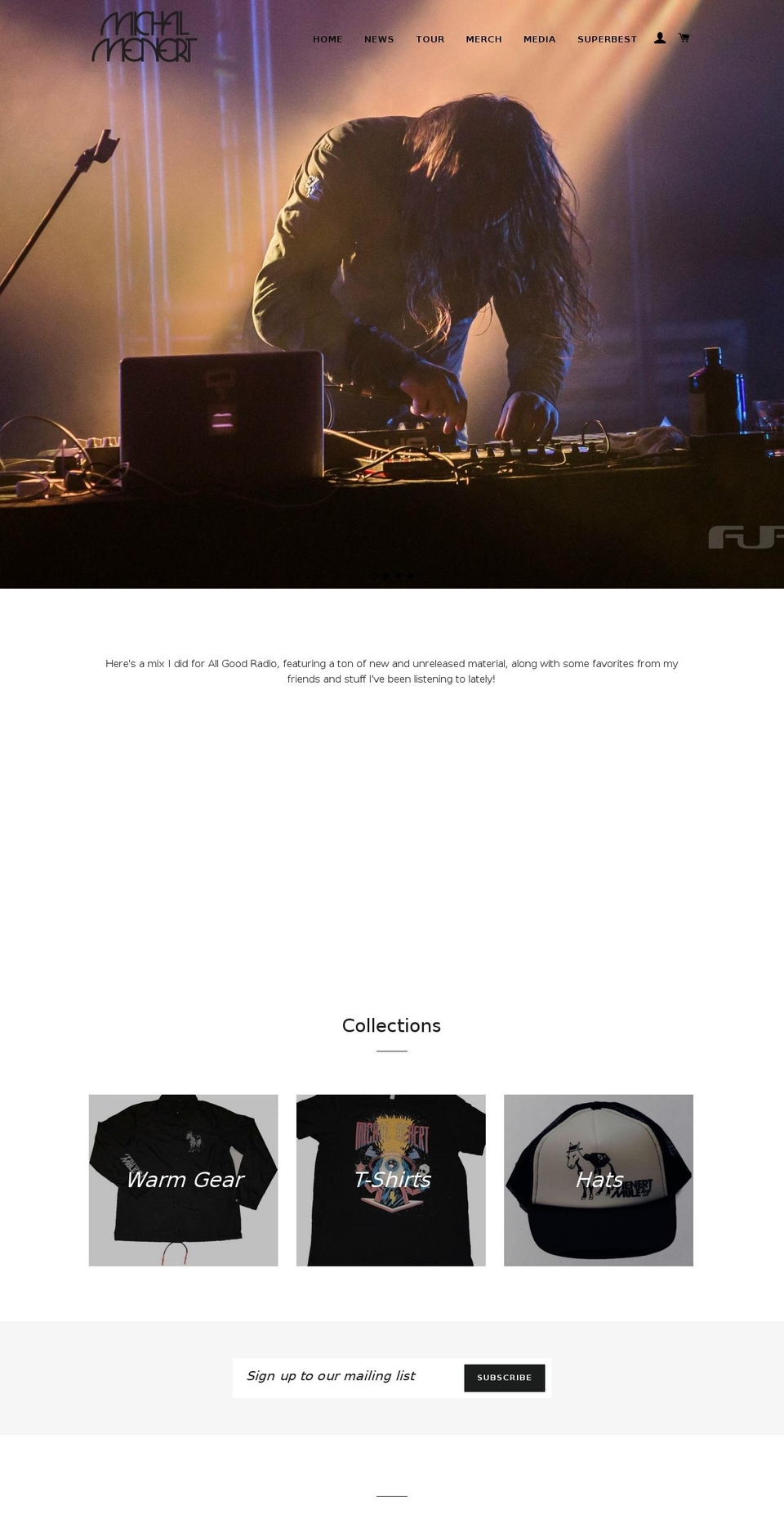 menertmusic.com shopify website screenshot