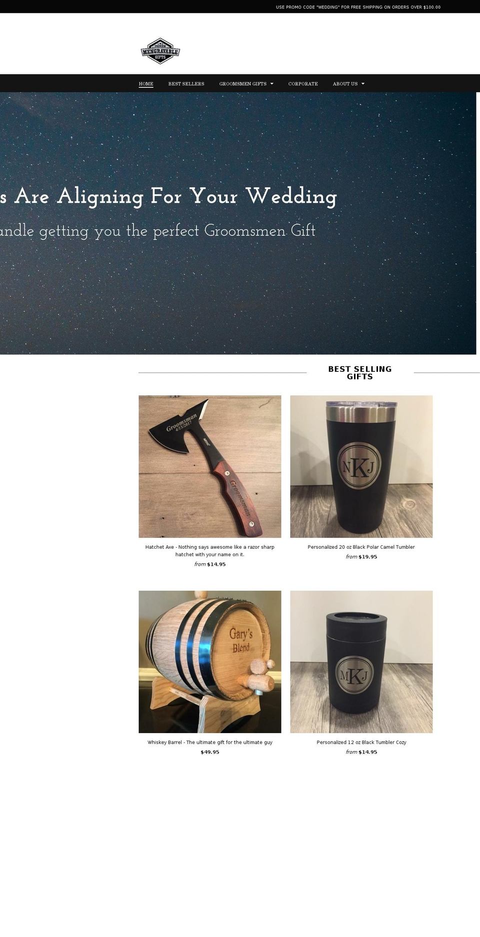 mengravable.com — Shopify storefront screenshot