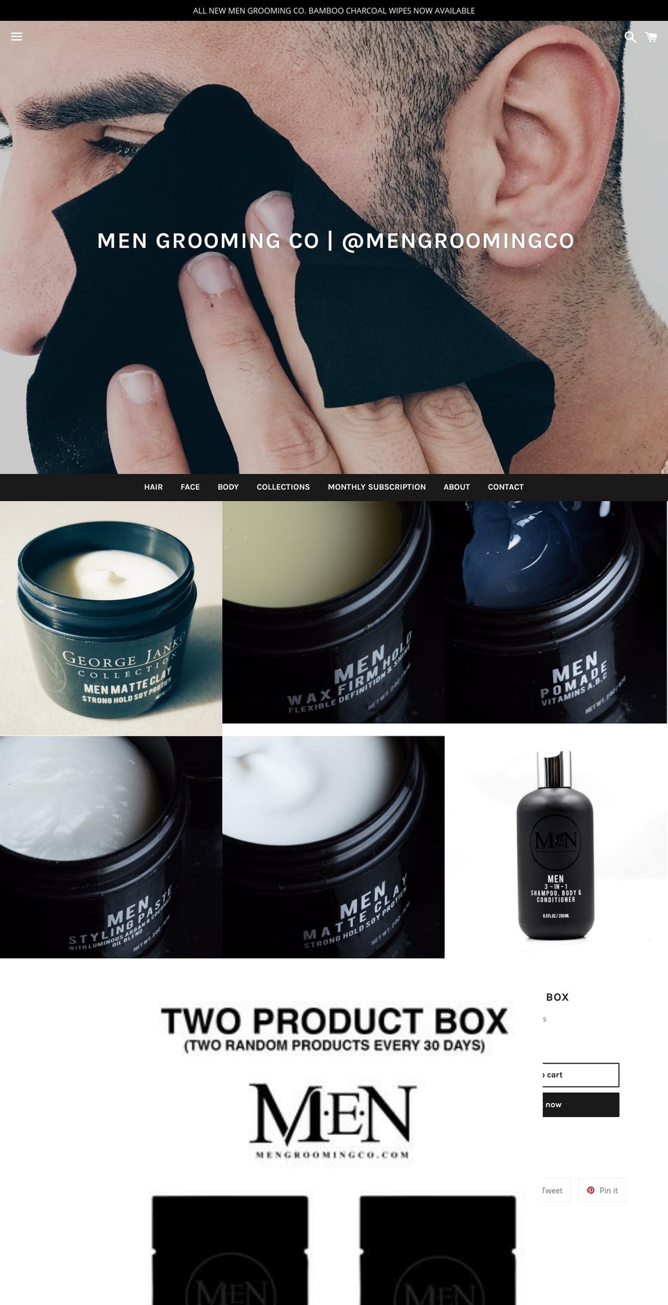 mengroomingco.com shopify website screenshot