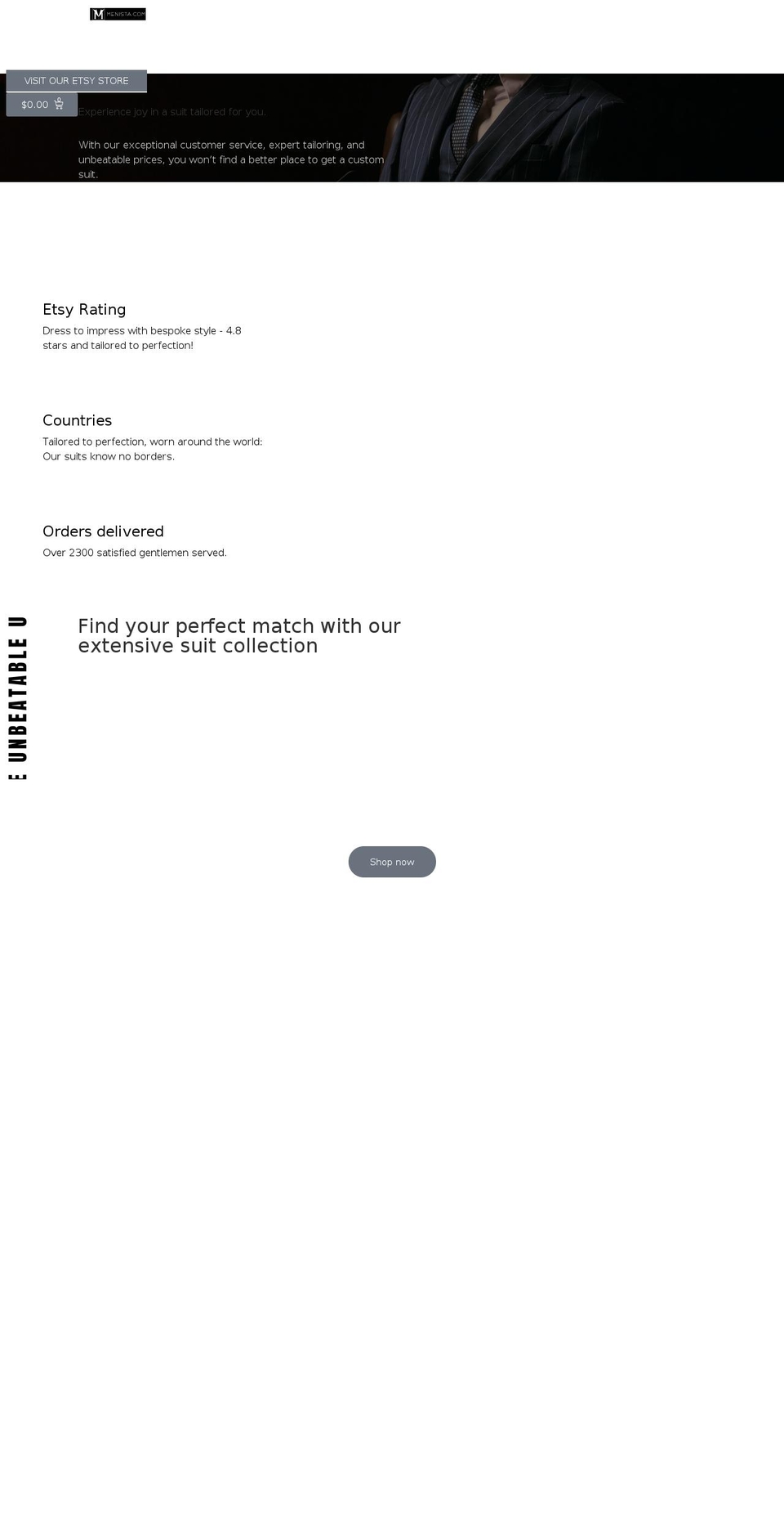 menista.com shopify website screenshot