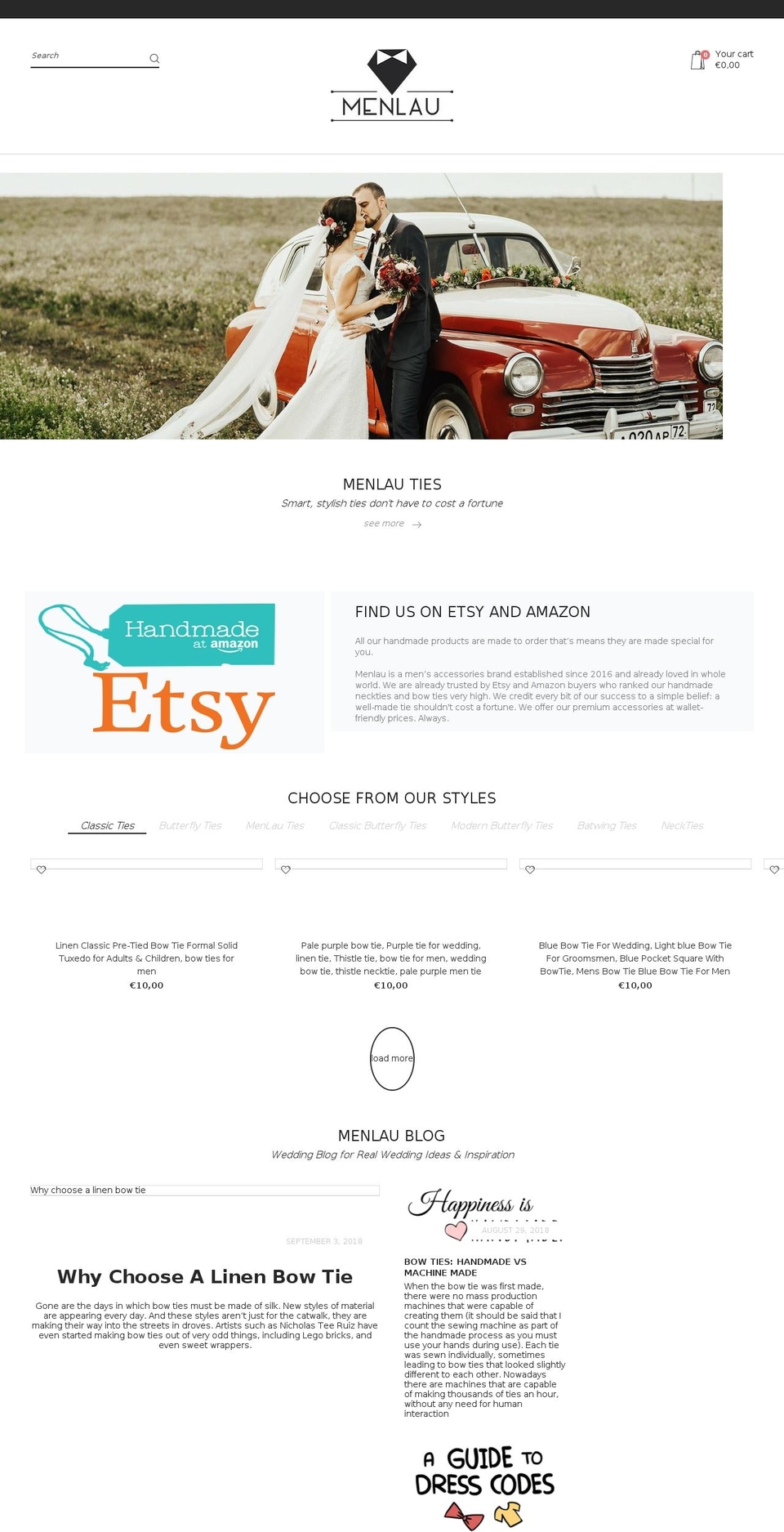menlau.com — Shopify storefront screenshot