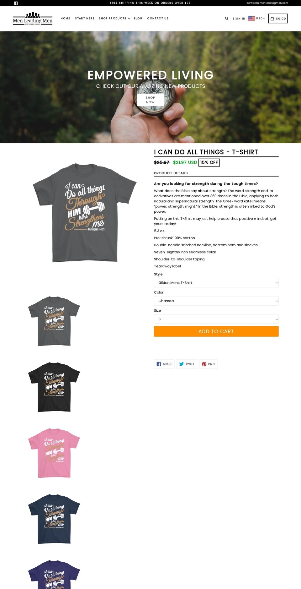 menleadingmen.com shopify website screenshot