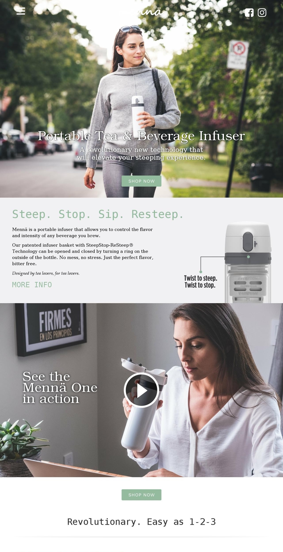 mennalife.ca shopify website screenshot