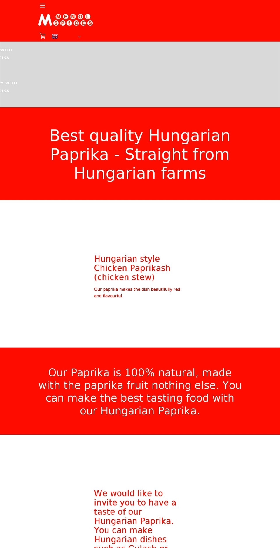 menolspices.com shopify website screenshot