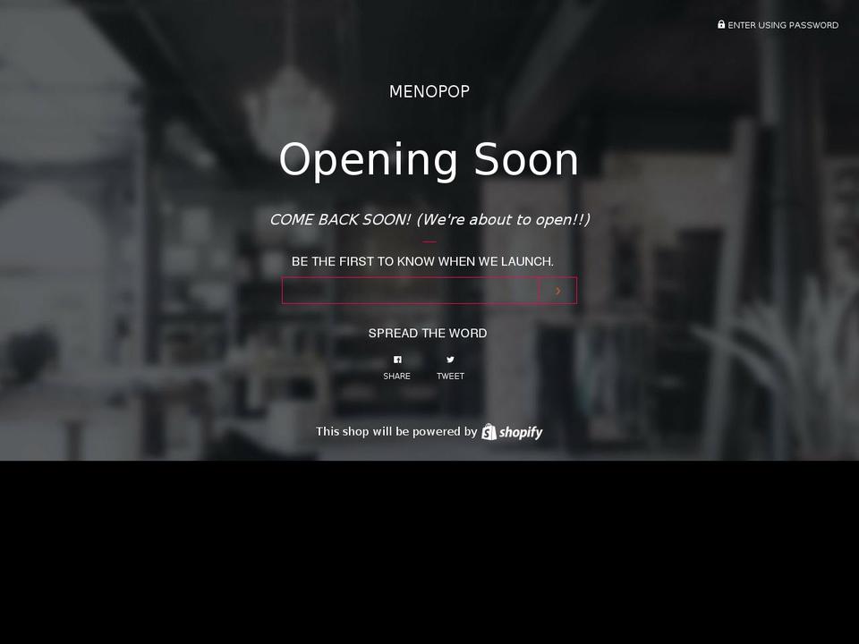 menopop.com — Shopify storefront screenshot