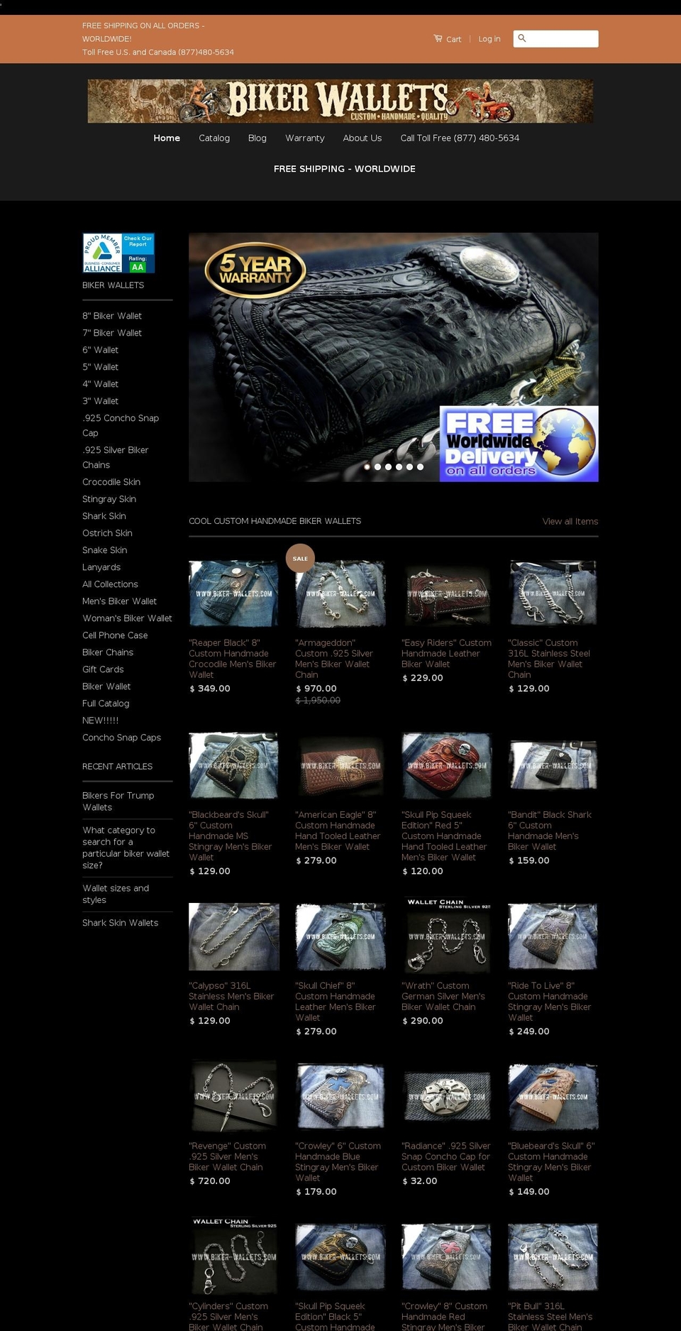 mens-wallet.com shopify website screenshot