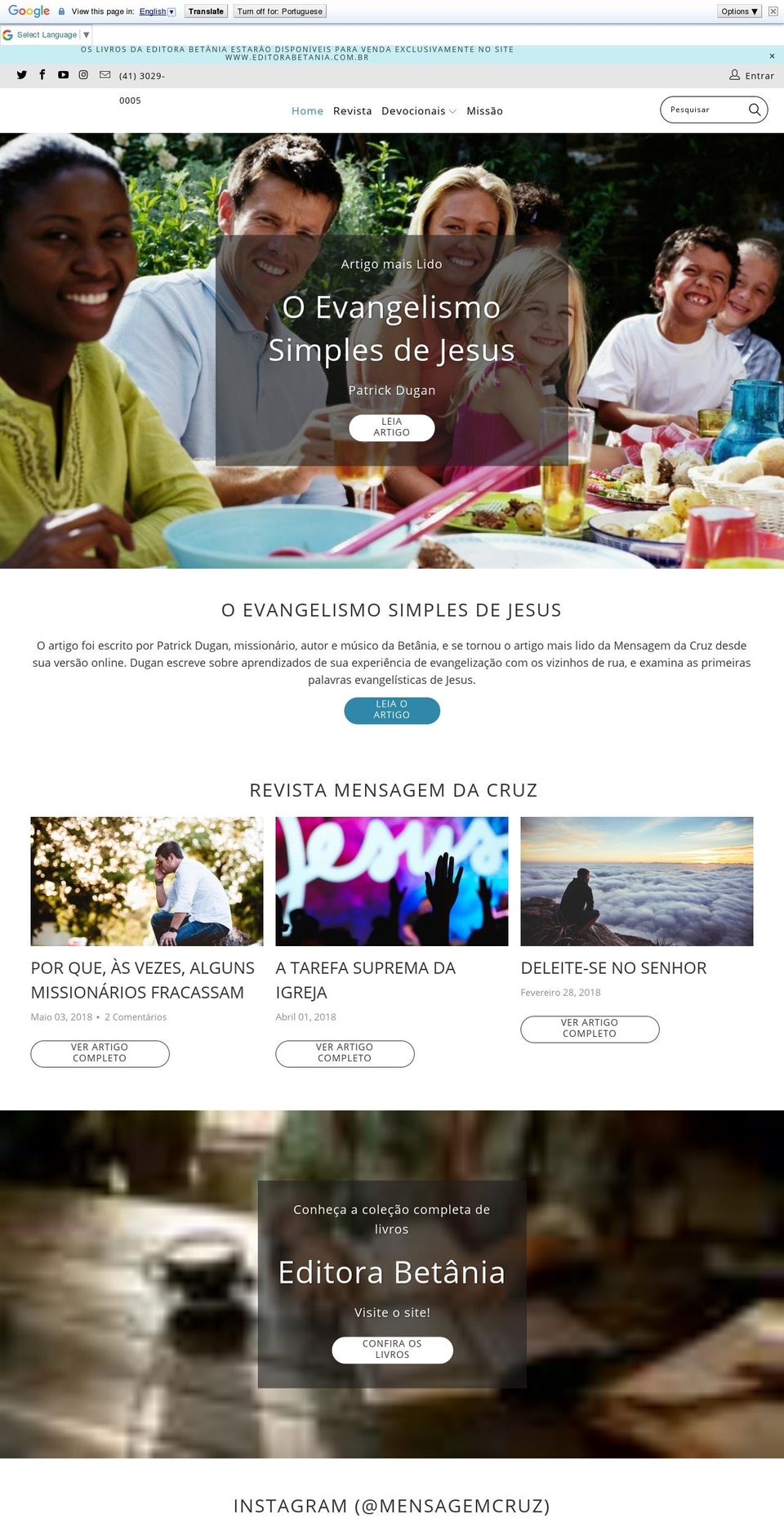 mensagemdacruz.online shopify website screenshot