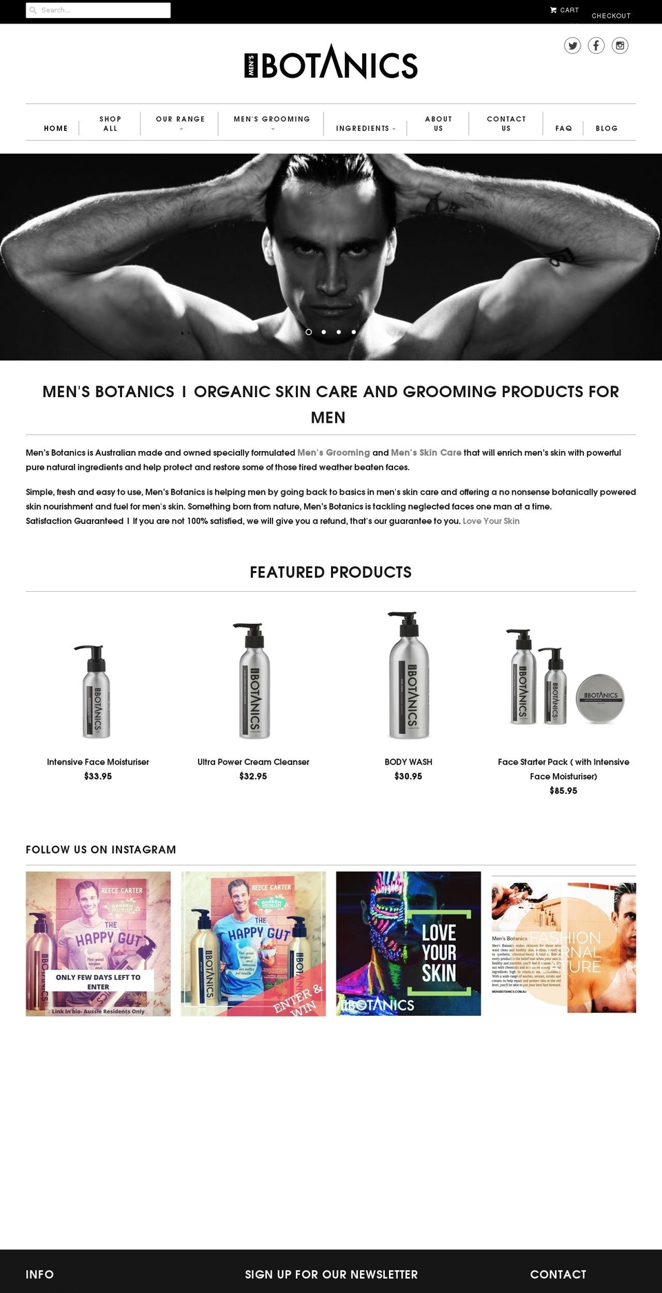 mensbotanics.com.au shopify website screenshot