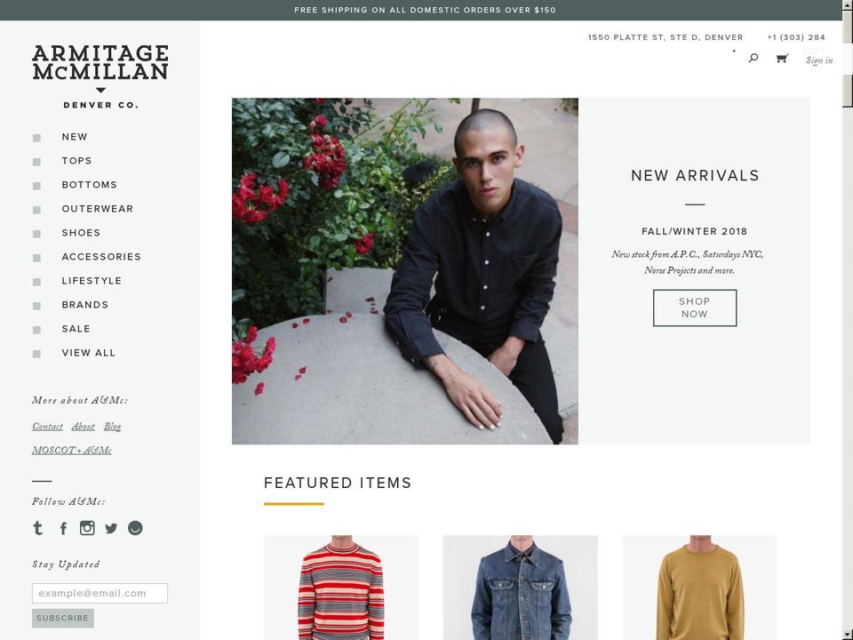 amc-v1 Shopify theme site example mensclothesdenver.com