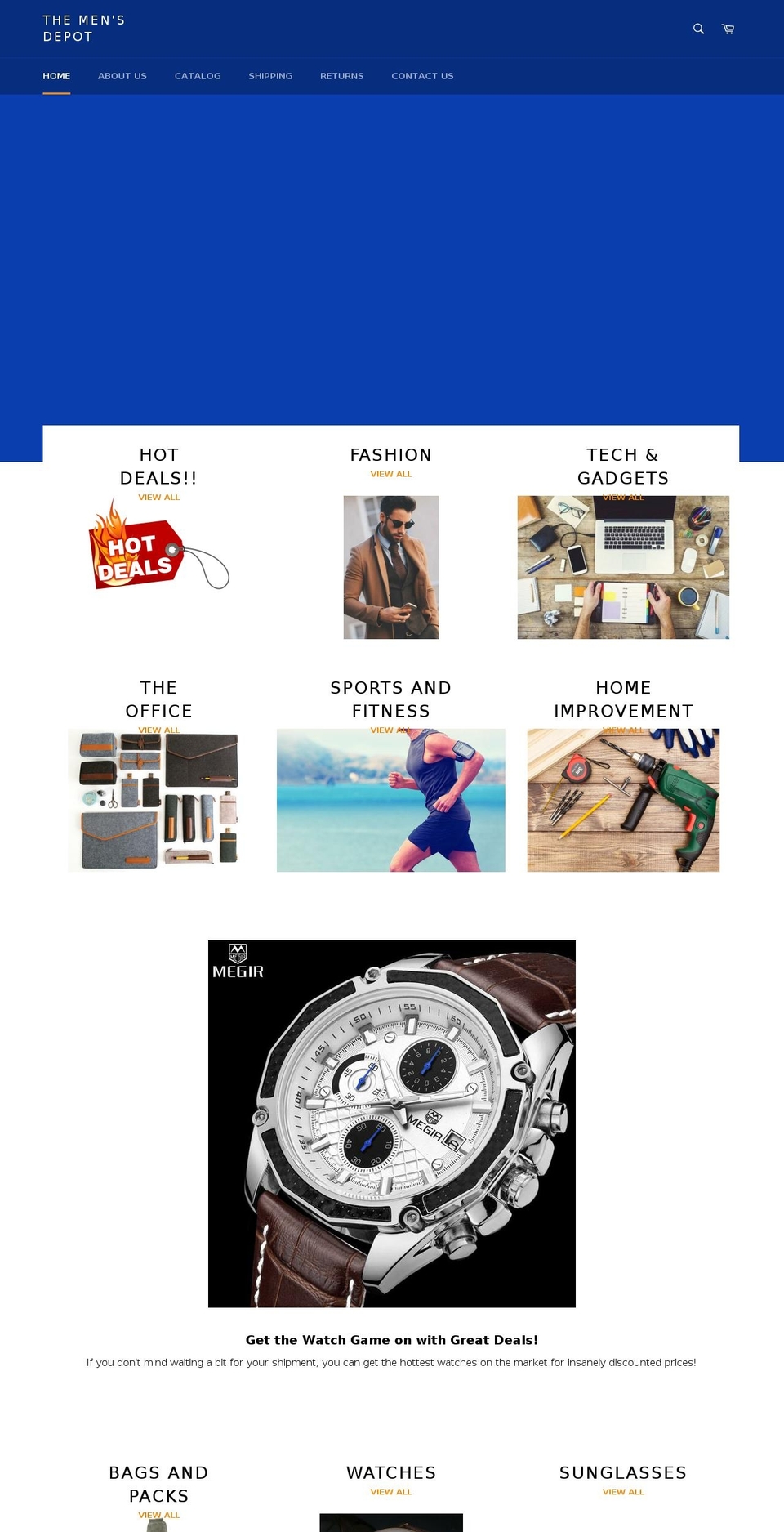 mensdepotstore.com — Shopify storefront screenshot