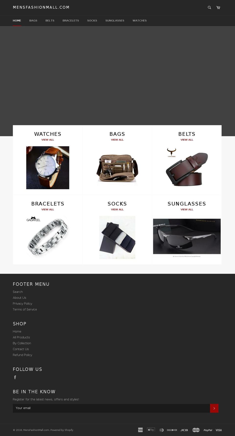 mensfashionmall.com — Shopify storefront screenshot