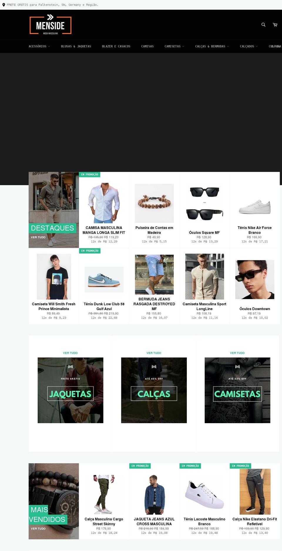 mensfield.com.br shopify website screenshot