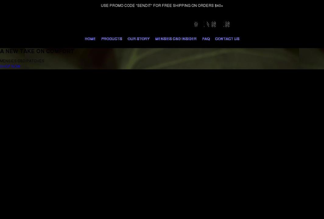 mensiespatch.com shopify website screenshot