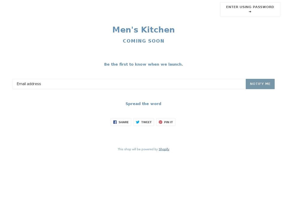 menskitchen.net shopify website screenshot