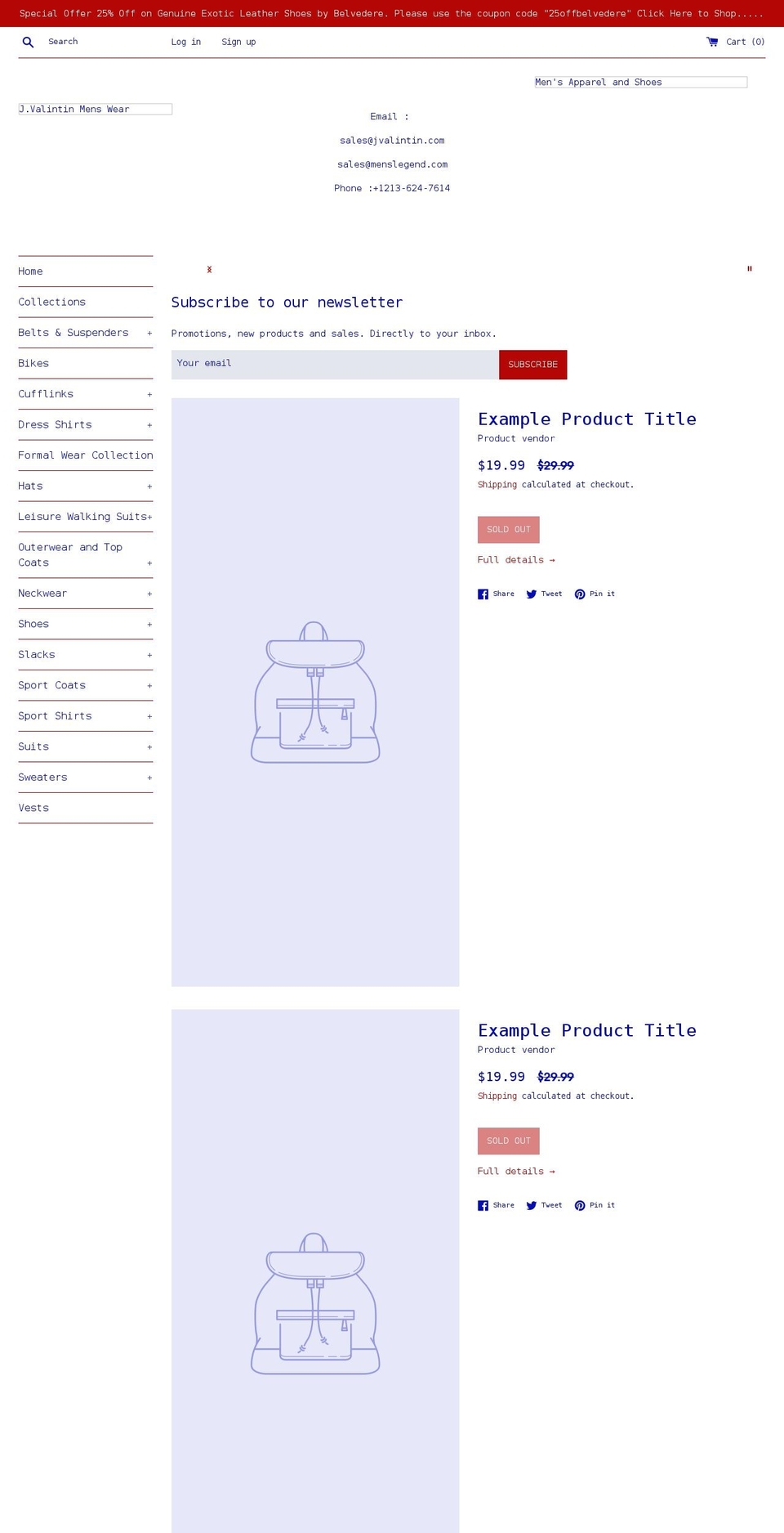 menslegend.com shopify website screenshot