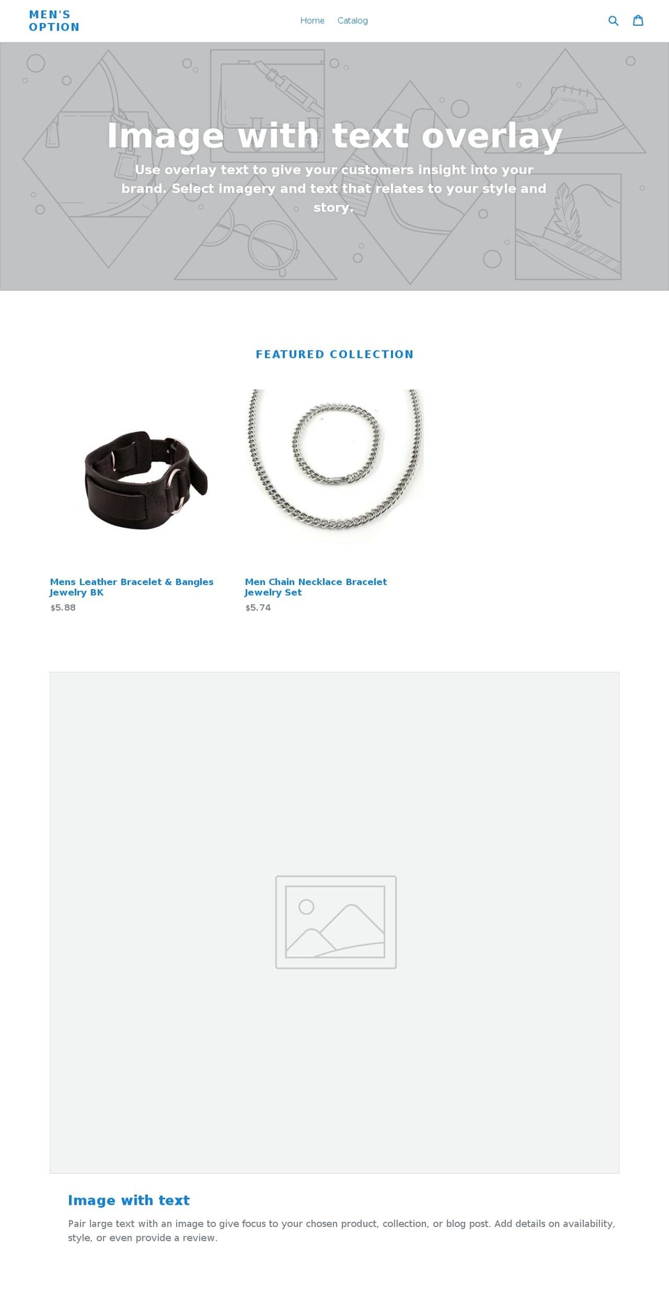 mensoption.com — Shopify storefront screenshot
