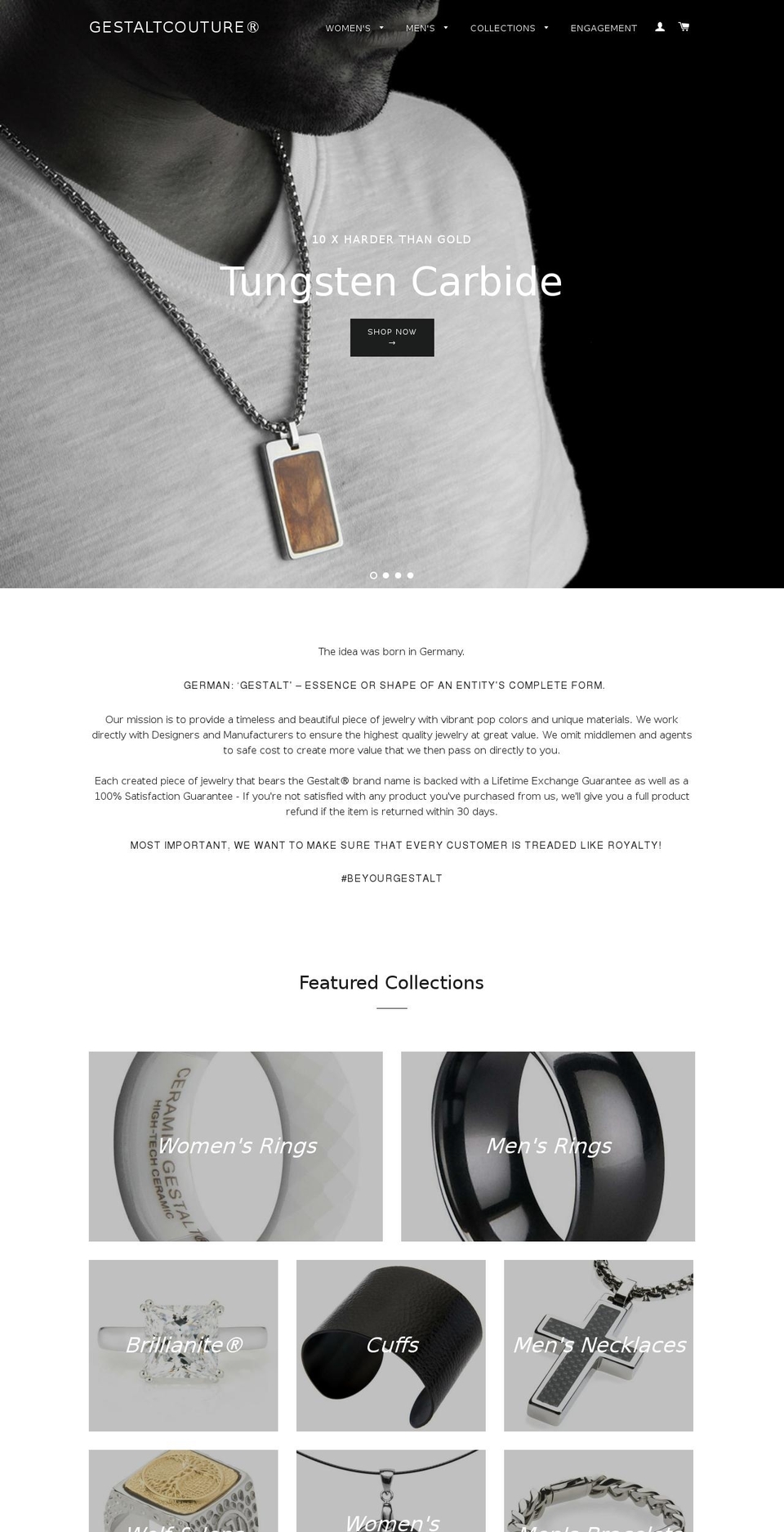 mensrosegoldweddingband.com shopify website screenshot