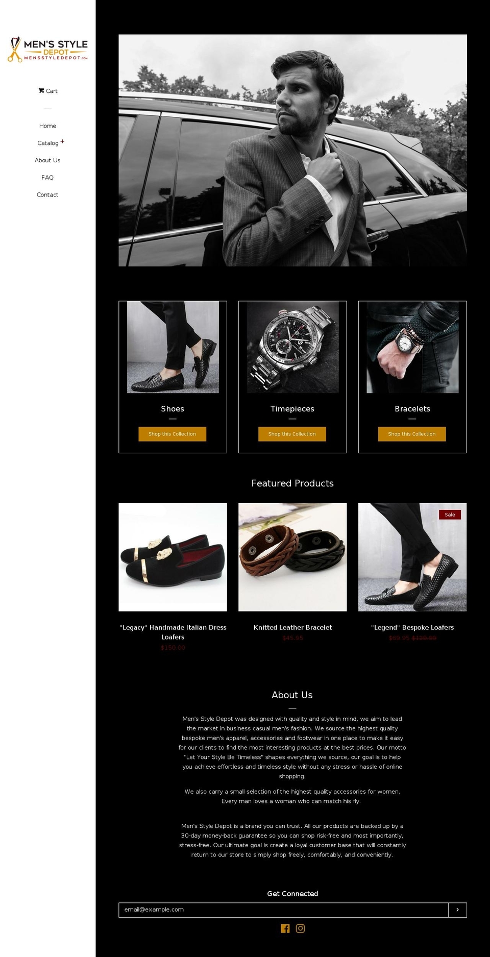 Gentlemen Shopify theme site example mensstyledepot.com