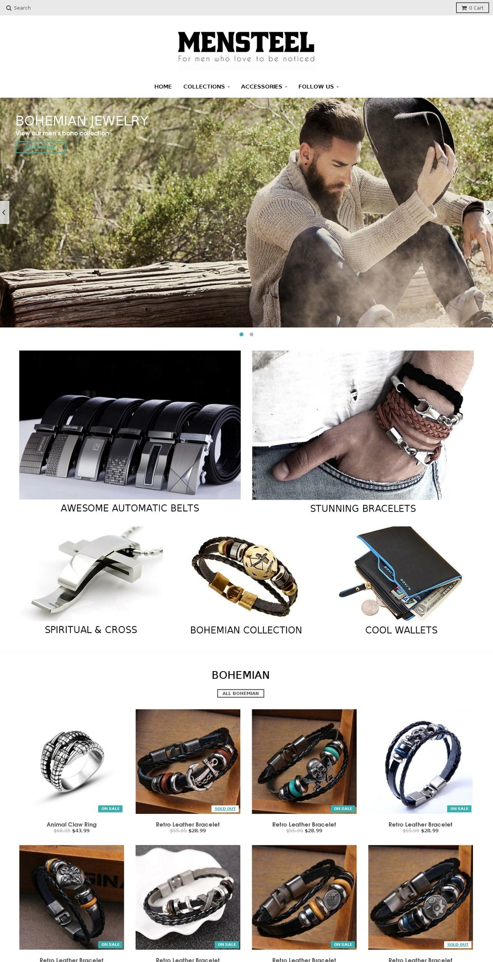 mensteel.net shopify website screenshot