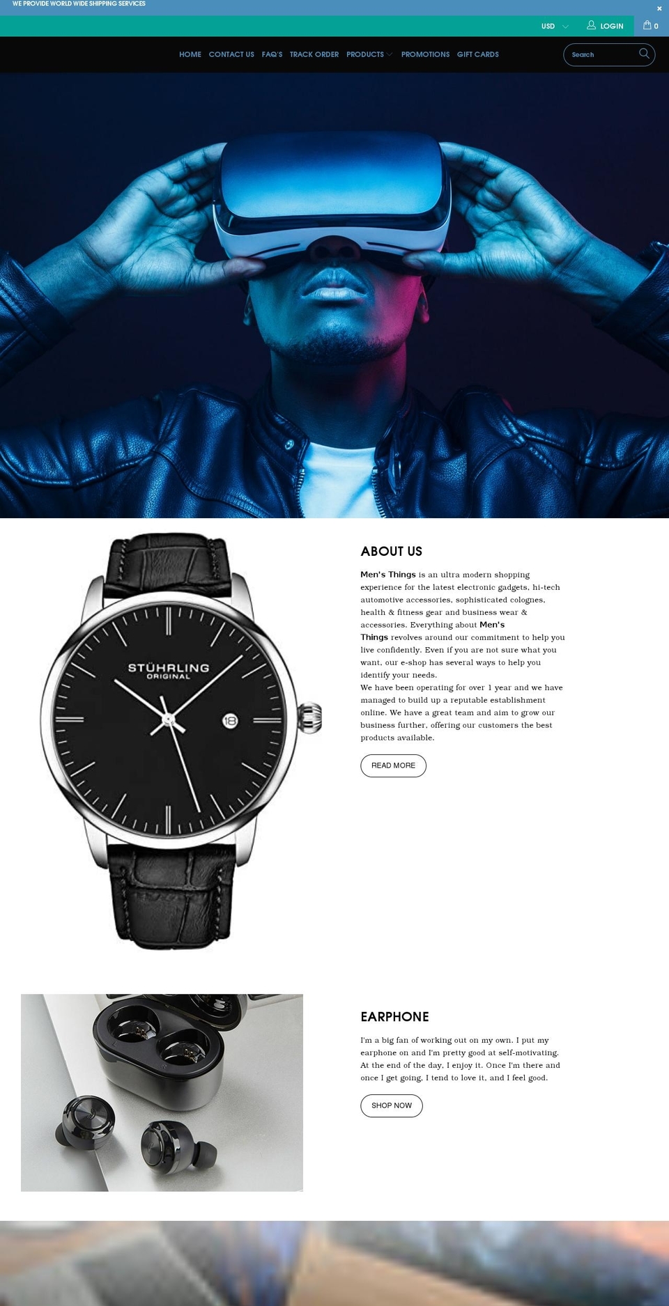 mensthings.shop shopify website screenshot