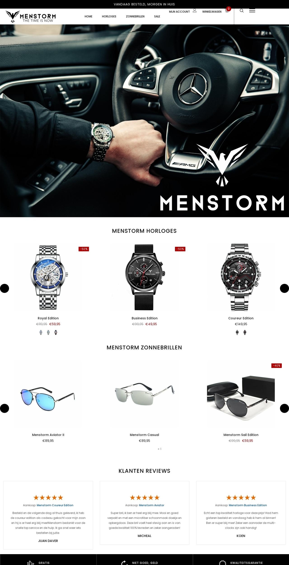 menstorm.nl shopify website screenshot