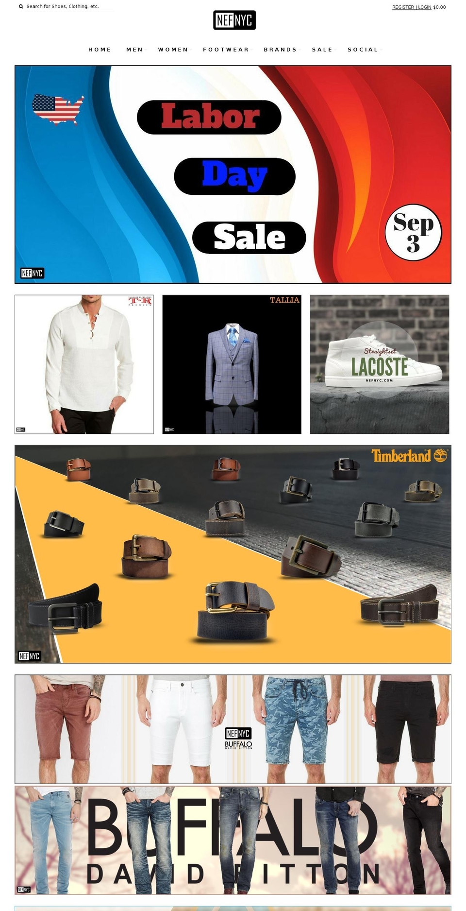 Desktop Vantage Shopify theme site example menswearny.com