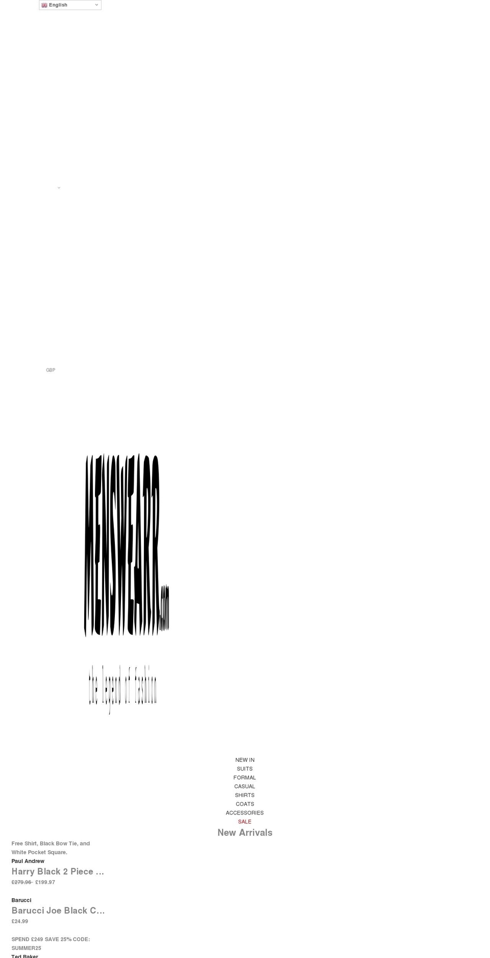 menswearr.com shopify website screenshot