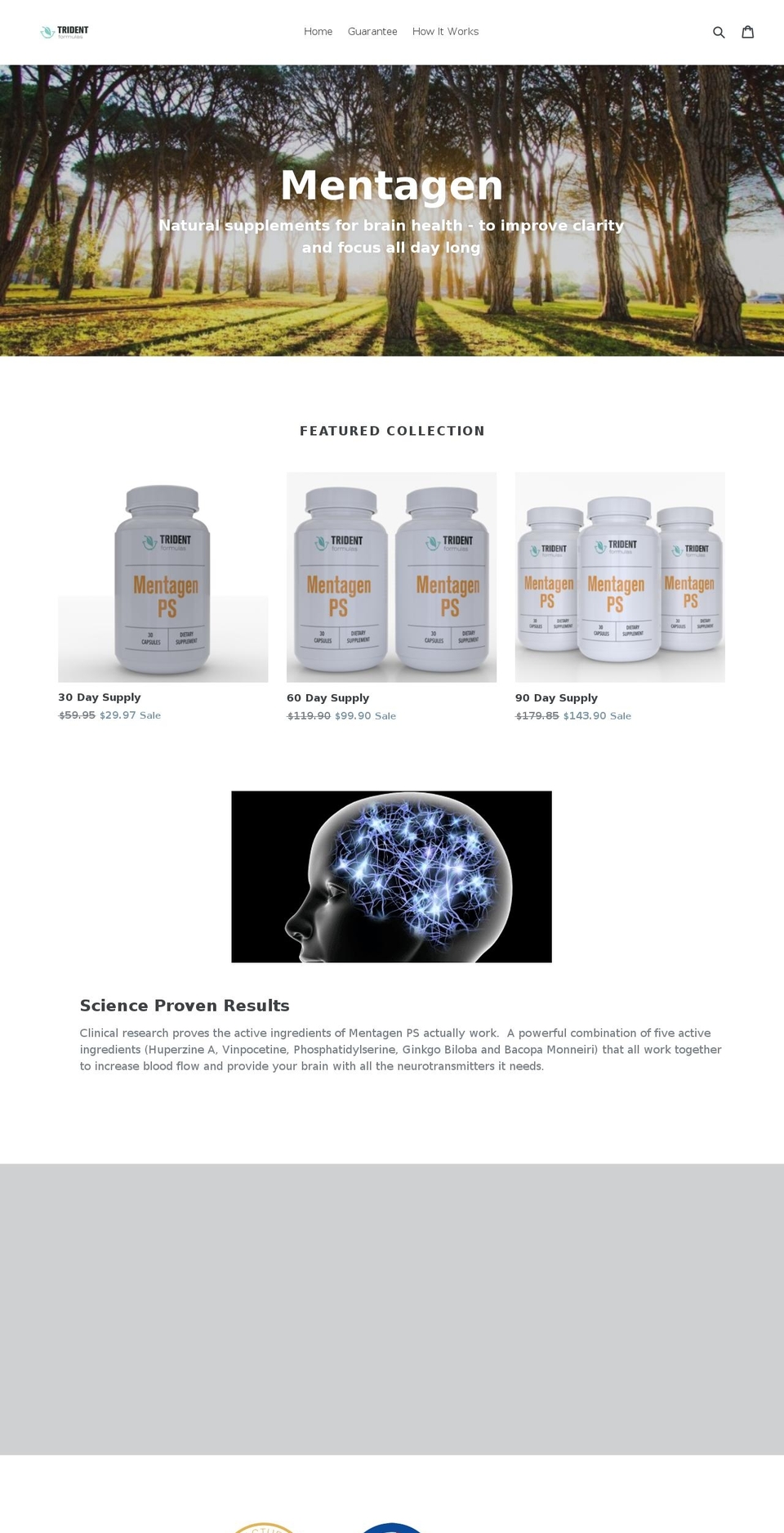 mentagen.net shopify website screenshot