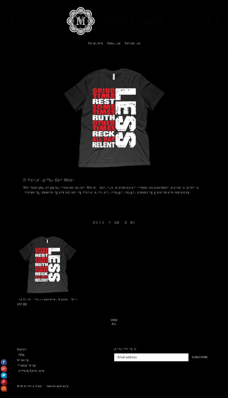 mentalvibes.com shopify website screenshot