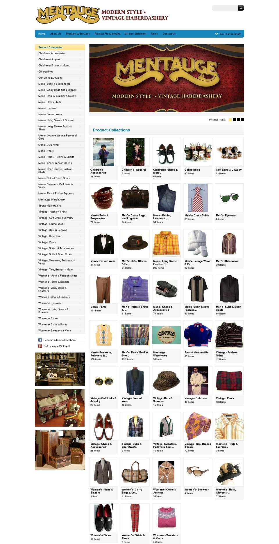 mentauge.com shopify website screenshot