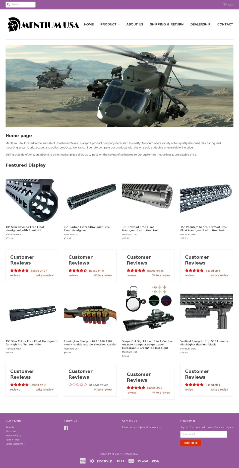 mentium-usa.com shopify website screenshot