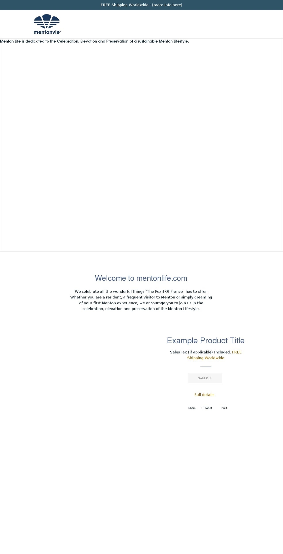 mentonlife.com shopify website screenshot