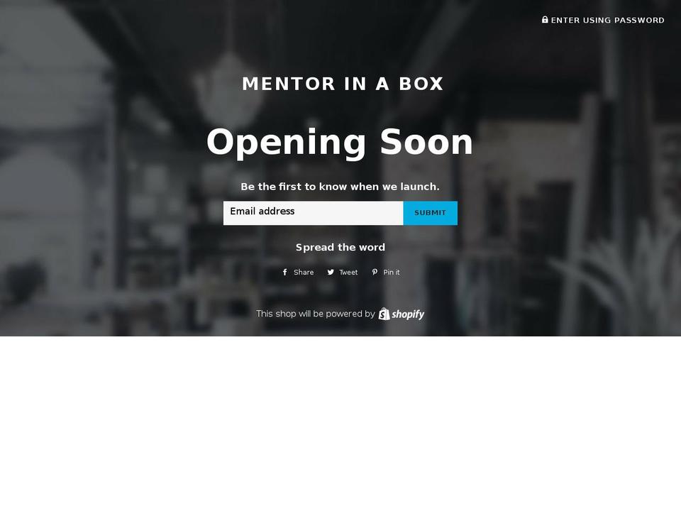 mentor-in-a-box.com — Shopify storefront screenshot