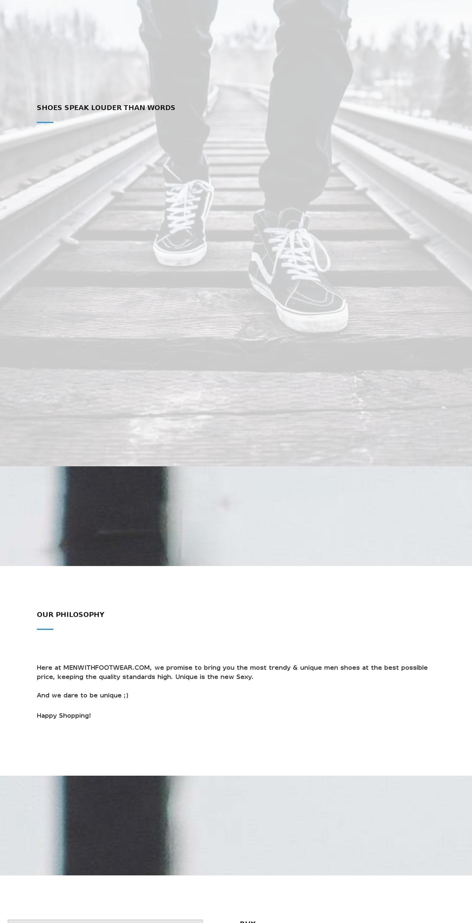 menwithfootwear.com — Shopify storefront screenshot