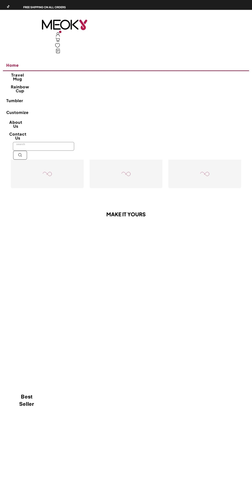 meokyhome.com shopify website screenshot