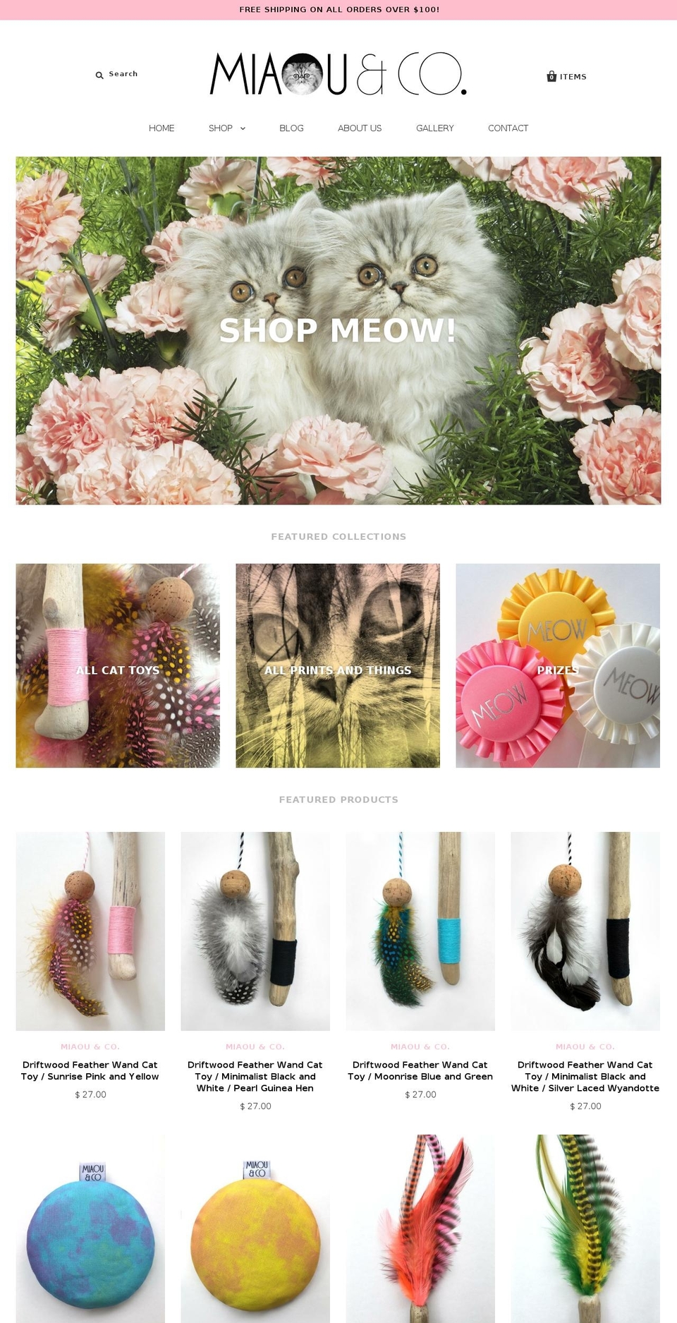 meowandcompany.com shopify website screenshot