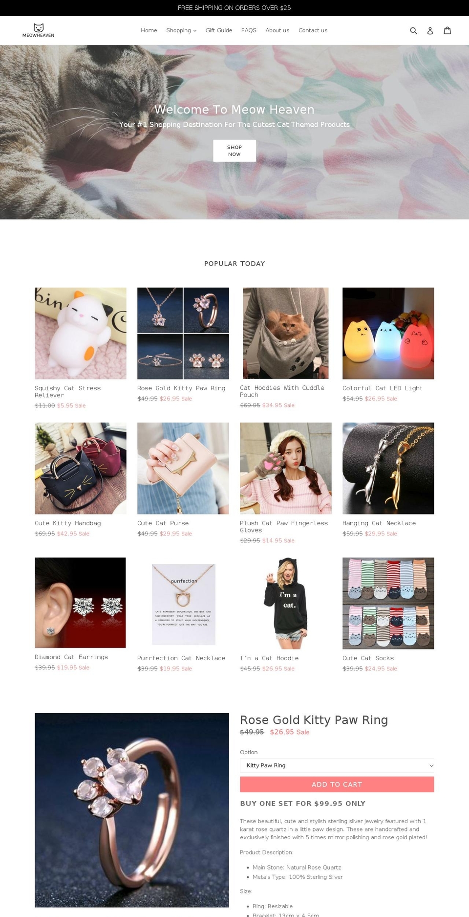 meowheaven.com — Shopify storefront screenshot