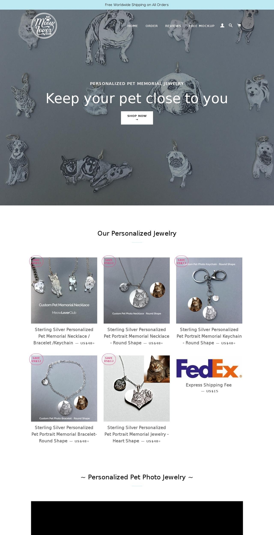 meowloverclub.com shopify website screenshot