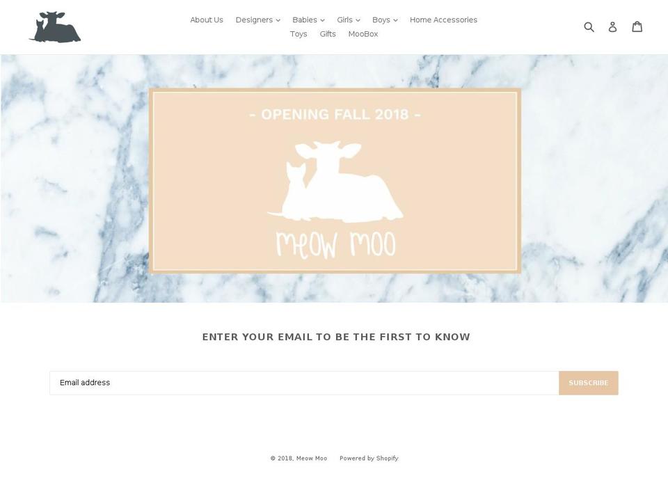 meowmoo.com shopify website screenshot