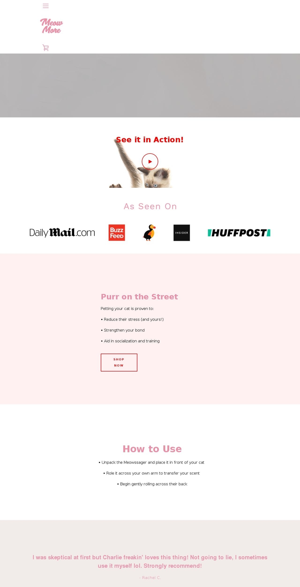 meowmore.com shopify website screenshot