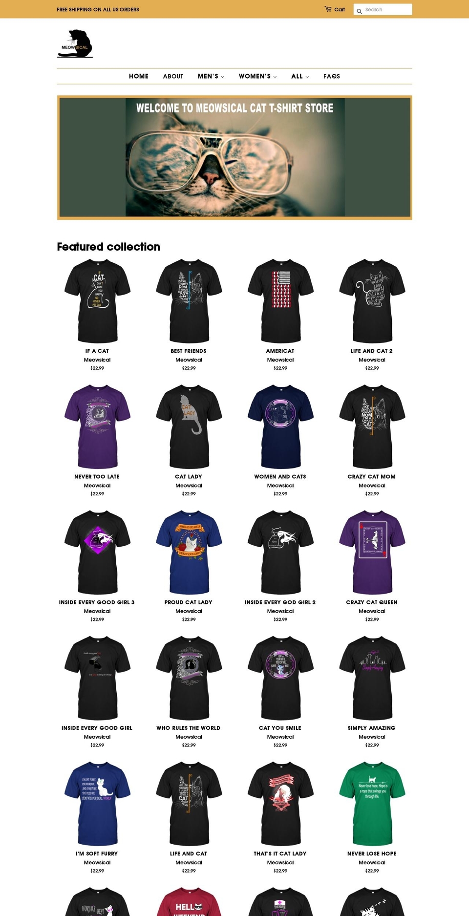 meowsical.com — Shopify storefront screenshot